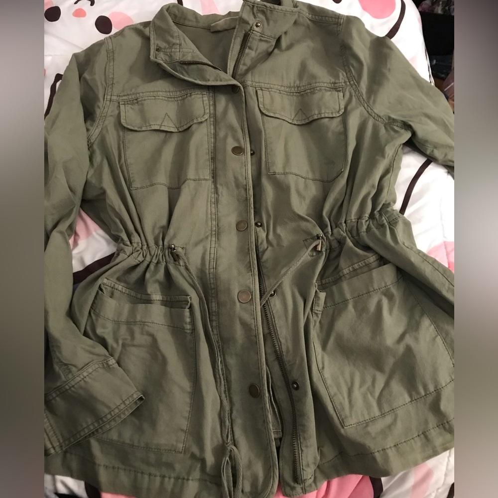 Large Evri Olive Green women's overcoat